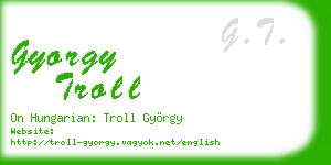 gyorgy troll business card